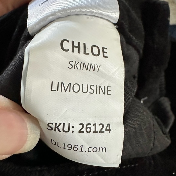 DL1961 Black Velvet Jeans “Chloe Skinny Limousine” Girls Size 14 EUC - Picture 7 of 10